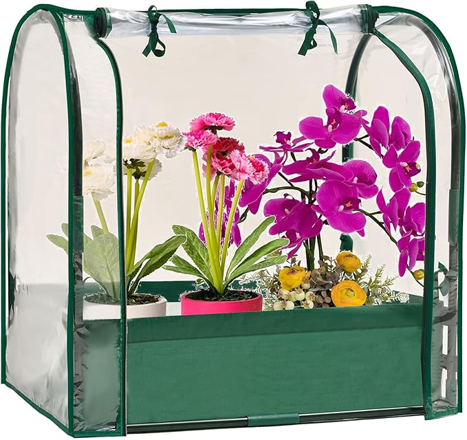 Mini Tabletop Garden Greenhouse Nursery Plant Cover Tent Humidity Domes for Indoor and Outdoor Home Gardening Germination and Seedling Propagation - 28x20x28 Inches(PLGH7050PD) by Purlyugreenhouse