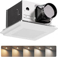 2 In 1 Bath Fan With LED Light, 25W Ceiling Mount Ventilation Fan and Light Combo for Bathroom and Home, 100CFM, 120V, 1000LM, 5CCT Seletable, Dimmable & Wet Rated, ETL Certified by JULLISON