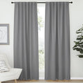NICETOWN Blackout Curtain Panels Window Draperies - (Silver Grey Color) 52x84 inch, 2 Pieces, Insulating Room Darkening Blackout Drapes for Bedroom by NICETOWN