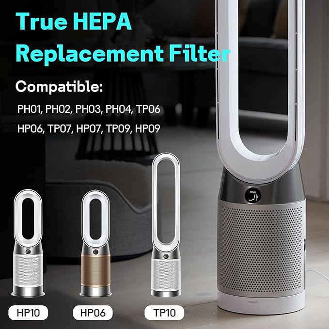 Leemone True HEPA+Carbon Filter 2-Pack Replacement for Dyson PH01 PH02 PH03 HP06 TP06 HP07 TP07 HP09 TP09 HP10 TP10 360° Combi Glass Purifying Fans, Compatible with Dyson Pure Cool Hot Air Puri-fier - Image 3
