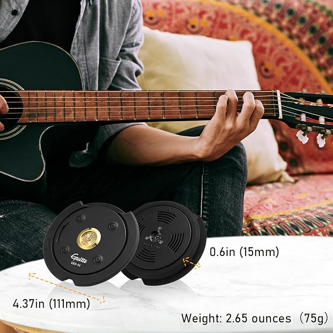 GUITTO Guitar Humidifier Acoustic Soundhole Cover, 2 in 1 Humidity, Suitable for Most Standard Sound Holes (4'' to 4.3'') GHD-04 - Image 4