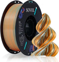 Sovol Dual Color PLA Filament 1.75mm, Silk PLA 3D Printing Material, Dual Color Filament Orange + Light Blue 2 in 1 Coextrusion PLA Filament +/-0.03mm, 1kg/2.2lbs by Sovol