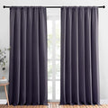 NICETOWN Blackout Curtains Window Draperies, Greyish Purple, Set of 2, 70 by 95 inches Long, Window Treatment Thermal Insulated Solid Room Darkening Drapes for Bedroom by NICETOWN