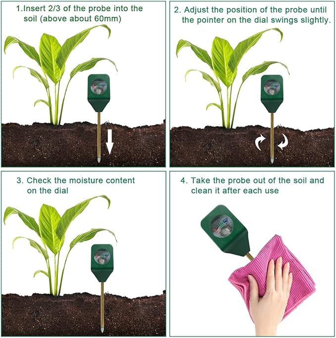 Soil Moisture Meter Mini Size Humidity Tester Suitable For Lawn Care Gardens Potted For Indoor And Outdoor Use Plant Care Accessories Indoor Tools - Image 8