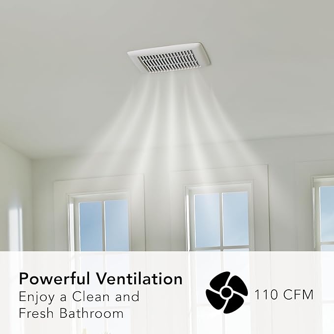Broan-NuTone Bathroom Exhaust Fan, Easy Install, Powerful 110 CFM, Quiet 1.0 Sones, Energy Star - Image 4