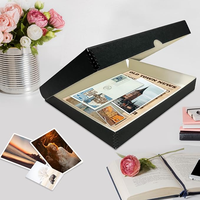 Lineco 11x14 Black Clamshell Archival Folio Storage Box. Acid-Free with Metal Edge, Preserve Photos or Documents, Crafts, DIY. (Pack of 2) - Image 7