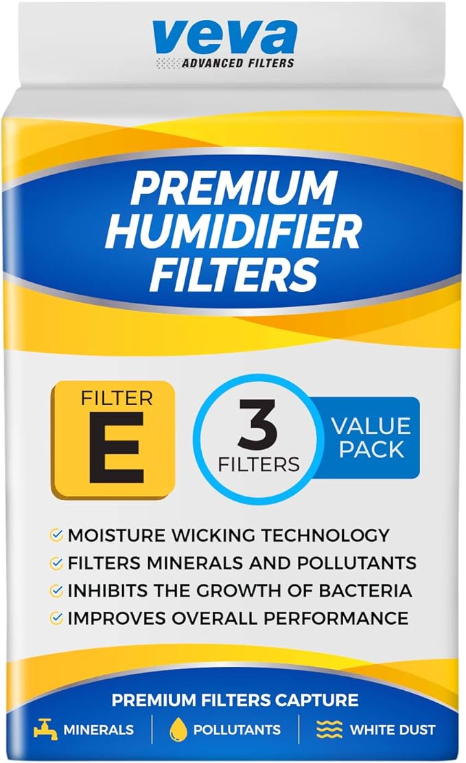 VEVA 3-Pack Premium Humidifier Filters - Replacement for HW Filter E, HC-14, HCM-6009, HCM-6011, HEV680, HEV685 Series, Long-Lasting - Image 6