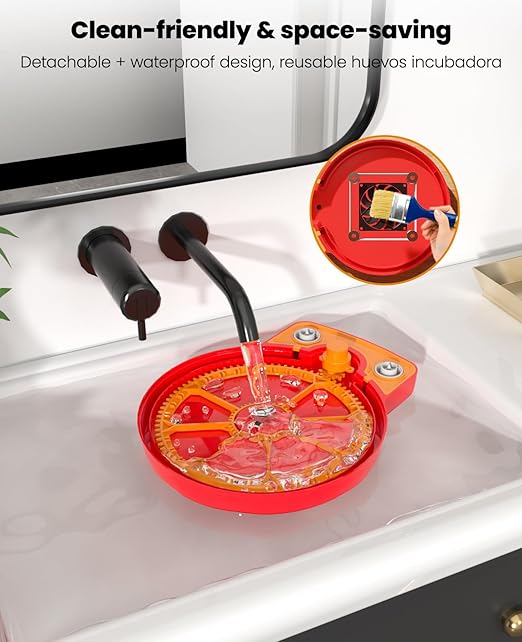 8 Chinken Incubators for Hatching Eggs with Automatic Egg Turning and Humidity Control Automatic Water Refill,Egg Candler Nature Right 360 Incubator Duck Quail Chick Turkey Hatching Incubator - Image 5