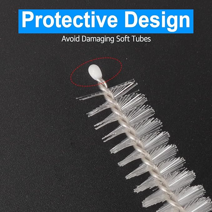 40 Inches Straw Cleaner Brush Extra Long - Long Pipe Cleaners, Long Tube Cleaning Brush for Long Straws, PVC Keg Lines, Ice Maker Tubing, Juicers, Coffee Machines, Sunroof Drain (4PCS,White) - Image 5
