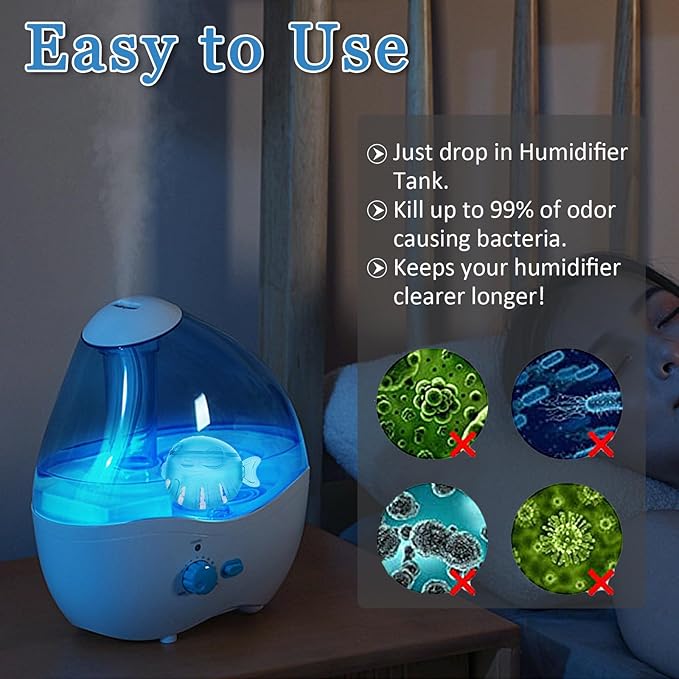 FITORCH Humidifier Cleaner, Humidifier Cleaning Fish for Humidifiers & Fish Tanks, Purifies Water, Prevents Hard Water Build Up, Eliminates White Dust Odours, 10PCS, Blue, PB-23 - Image 5