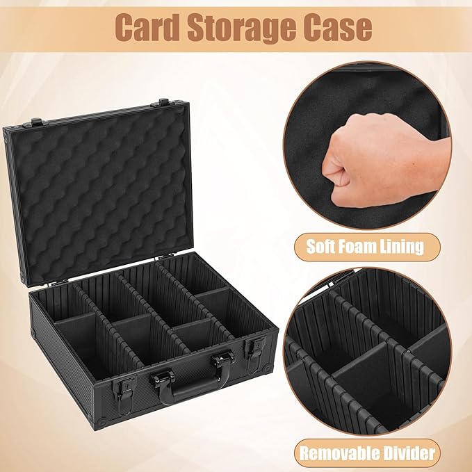 Toploaders Storage Box for 3" x 4" 35pt Rigid Card, Top Loader Storage with 7 Partition Holds 600+ Toploaders, Magnetic Card Holders - Image 4