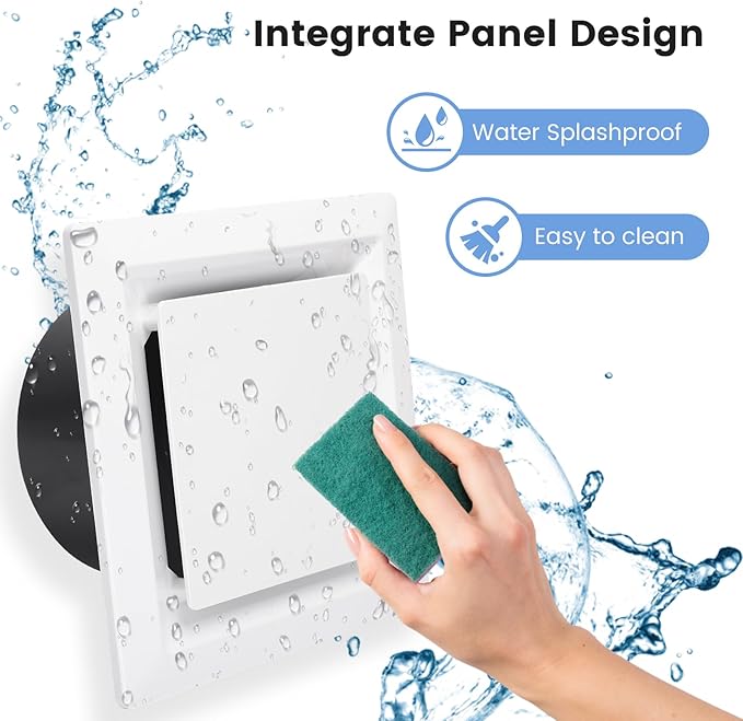 Bathroom Exhaust Fan for Ceiling Mount, Household Bath Vent Ventilation Fans with 1.0 Sones Quiet Operation, 110 CFM with 4" Duct Collar, 26W Low Consumption (housing size 9.2"x9.2") - Image 3