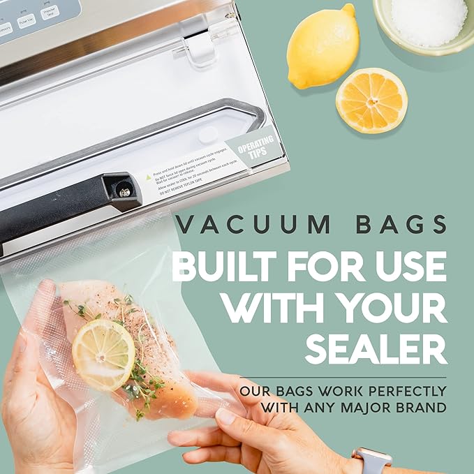 Avid Armor Vacuum Sealer Bags 100 Gallon 11"x16" for Food Saver, Seal a Meal Vac Sealers BPA Free, Heavy Duty Commercial Grade, Mea Prep and Sous Vide Vaccume Safe, Universal Design Pre-Cut Bag - Image 3
