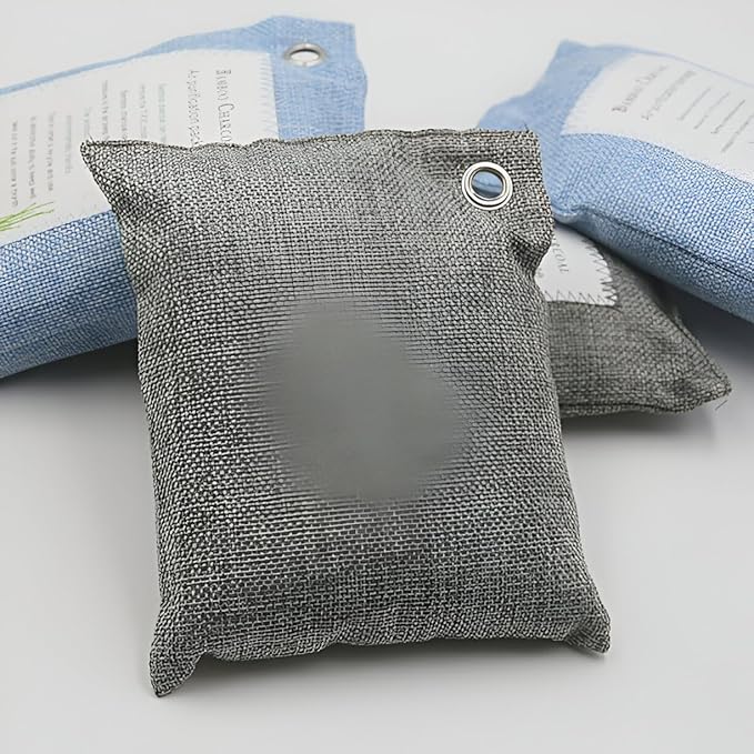 Bamboo Charcoal Air Purifying Bags (4-Pack, 200g Each) – Natural Odor Eliminator & Moisture Absorber for Home, Car, Closets, Bathrooms – Eco-Friendly, Reusable Deodorizer - Image 2