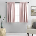 DONREN 48 Inch Length Blush Pink Curtains for Girls Baby Room - Light Pink Kitchen Room Darkening Thermal Insulated Curtains for Bathroom Small Window,52" Wide by 48" Long,1 Pair by DONREN