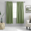 DONREN Sage Green Blackout Curtains for Bedroom - Thermal Insulated Room Darkening Rod Pocket Curtain Panels (42 W x 63 L,2 Panels) by DONREN