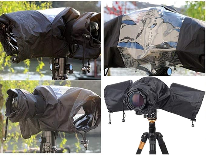WANBY Waterproof Camera Rain Cover Professional Soft Black Camera Rain Covers for All DSLR SLR Cameras - Image 9