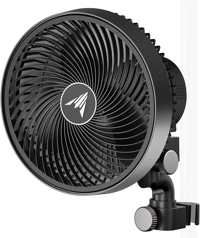 AC Infinity CLOUDRAY S9, Grow Tent Clip Fan 9” with Redesigned Long-Life EC Motor, Custom 10 Dynamic Wind Speeds and 10-Level Oscillation, Weatherproof IP-54, for Hydroponics Circulation Cooling by ACInfinity