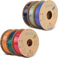 Sovol Silk PLA Filament 6KG Kit, Silk Tri Color & Dual Color Co-Extrusion PLA Materials, Shiny Multicolored Fast Change Rainbow 3D Printer Filament, 1.75mm 1kg/ 2.2lbs +/-0.03mm by Sovol