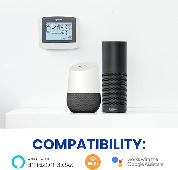 AprilAire 8910W Wi-Fi Programmable Touchscreen Thermostat with IAQ Control; Amazon Alexa and Google Assistant Compatible - Image 3
