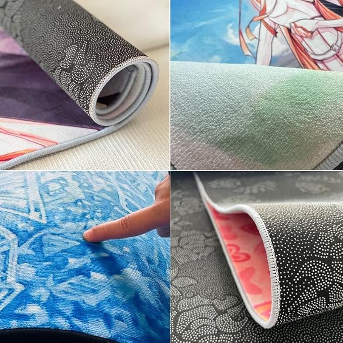 Floor Covering, Red-Crowned Cranes Pattern Printing Moisture Barrier Area Rugs Fade Resistant, Flame Resistant, Quick Dry, Waterproof Floor Carpet for Living Room Bedroom, 18 x 30 Inch - Image 6