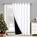 NICETOWN Full Shading Curtain for Patio Door, Super Heavy-Duty Thermal Backing Sliding Glass Door Drape, Privacy Assured Window Treatment(1 Panel, 100 inches W x 95 inches L, Pure White) by NICETOWN