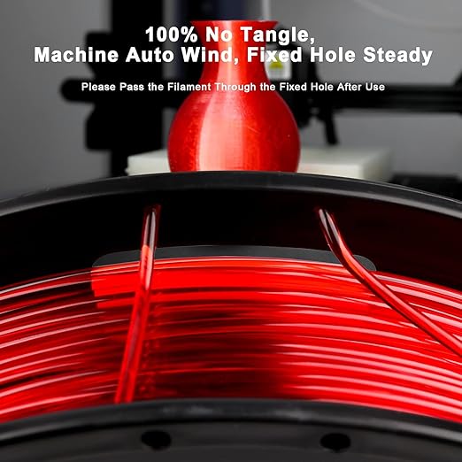 AMOLEN 3D Printer Filament Bundle, PETG Filament 1.75mm,Transcucent Clear/White,Red,Green,Blue Filament,PETG Transparent Filament with Light Transmission Feature,250g x 4 Spools Set - Image 3