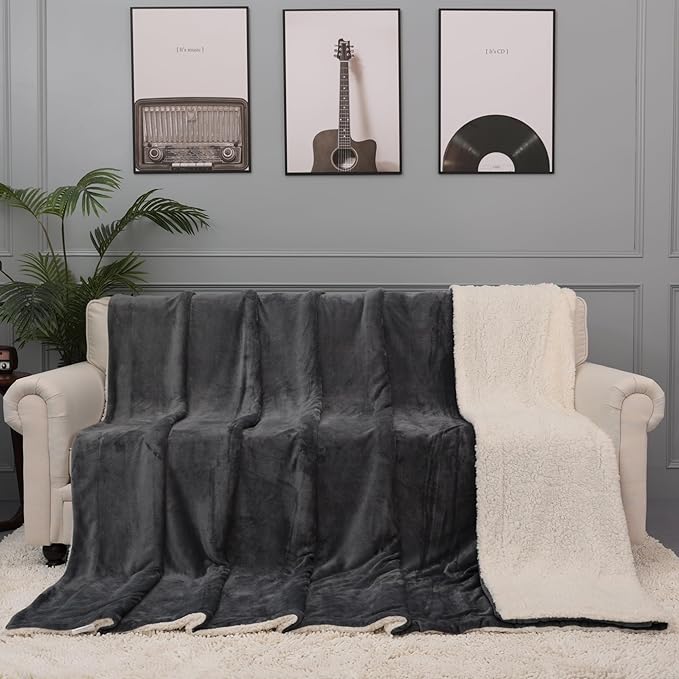 Waterproof King Size Blankets for Bed 90'' x 108'', Water Proof and Stain Resistant Throw Blankets for Couch Sofa, Reversible Mattress Protector for Twin, Queen, King Beds(Grey) - Image 5