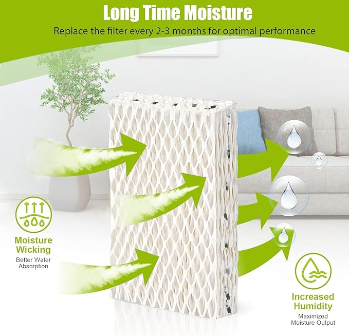 4 Pack WF813 Humidifier Filters Wick Replacement Compatible with ReliOn RCM-832 RCM-832N WF813 DH832 ProCare PCWF813 Equate EQWF813 EQ-2119-UL Duracraft DH-830 Cool Mist Humidifier Filters - Image 5