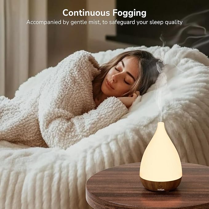 Ultrasonic Essential Oil Diffuser, Home Fragrance Aroma Diffuser with Auto Shut-Off, 8-Color Night Light & Ultra-Quiet Operation, BPA-Free Portable Aromatherapy Humidifier for Home (Dark) - Image 4