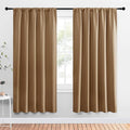 NICETOWN Window Curtains Blackout Drapes, Gold Brown, 1 Pair, 52 by 72-Inch, Thermal Insulated Solid Rod Pocket Blackout Curtains/Draperies for Living Room by NICETOWN