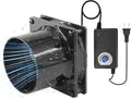 120mm 12V Axial Exhaust Duct Fan with 4" Flange Adapter Variable Speed Controller Moisture-Proof for 3D Printer Enclosure Laser Engraver Soldering Fume Extractor Grow Tents & Workshop Ventilation by AMCHIXIN