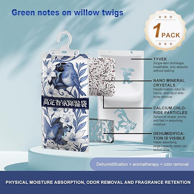 Moisture Absorber Bags for Closet, 230ml, 10/20 Pack, Hanging Dehumidification Bag for Bathroom and Basement (Ordinary, Ordinary) - Image 4