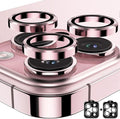 2 Pack Camera Lens Protector for iPhone 16 Pro/iPhone 16 Pro Max,9H Tempered Glass Scratch Resistant Metal Ring Camera Cover,Case Friendly Camera Screen Protector Accessories,Rose by AFENGBOX