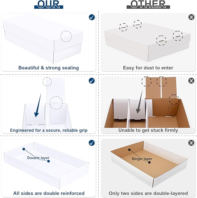 Trading Card Storage Box 2 Pack–1600 Count Cardboard Organizer with Dividers for MTG, TCG, Sports, Toploader - Image 4