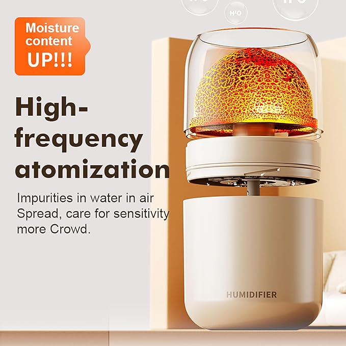 Portable Mini Humidifier, 300ml Small Cool Mist Humidifier, USB Personal Desktop Humidifier for Baby Bedroom Travel Office Home, Auto Shut-Off, 2 Mist Modes, Super Quiet - Image 5