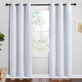 NICETOWN Room Darkening Draperies Curtains Panels, Greyish White, 2 Panels, 42 by 78, Window Treatment Thermal Insulated Grommet Room Darkening Curtains/Drapes for Bedroom by NICETOWN