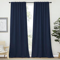 NICETOWN Blackout Curtains Shades Window Drapes - (Navy Color) W52 x L90, Double Panels, Blackout Draperies Window Treatment for Living Room by NICETOWN