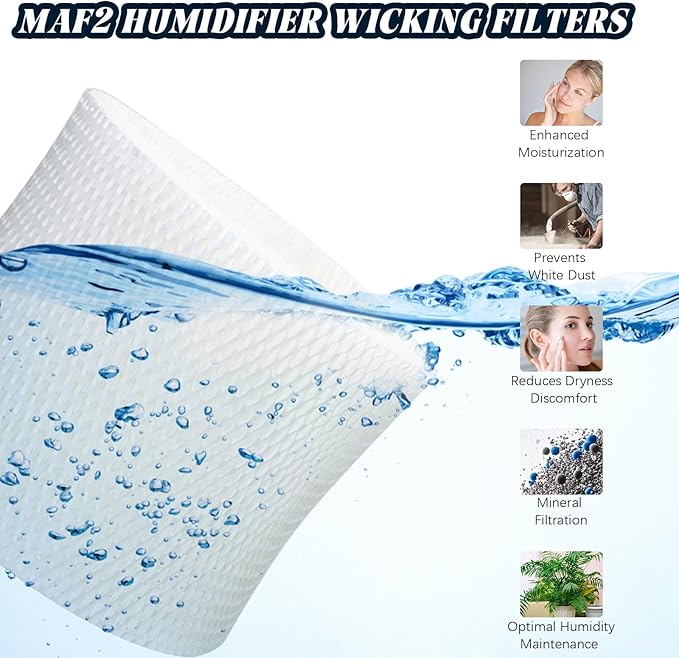 MAF2 Humidifier Filter Replacement for AIRCARE Essick Air Moist Air MA0800 MA0600 MA08000 MA0601 for Kenmore 15408 15508 154080 17006 29706 29988 Series Humidifier Super Wick Filter (2-Pack) - Image 6
