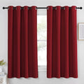 NICETOWN Room Darkening Blackout Red Curtain - (Burgundy Red) Home Decor Energy Smart Thermal Insulated Window Treatment Drape/Drapery for Kitchen, 52x63 Inch,1 Piece by NICETOWN