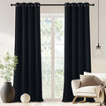 NICETOWN Black Blackout Curtain 90 inch Length - Grommet Thermal Insulated Window Treatments Light & Sound Blocking Drapes for Living Room/Doorway, W46 x L90, 1 Panel by NICETOWN