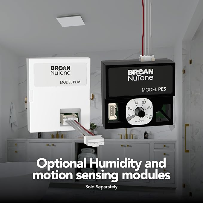 EVOLVE Premium Bathroom Exhaust Fan with Light and Continuous Run, 110-130-150 Selectable CFM - Image 7