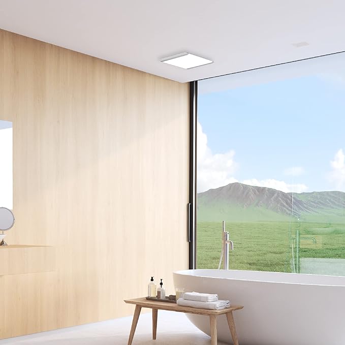 Homewerks 7146-80-MS Bathroom Fan Integrated Dimmable LED Light Humidity Sensor Exhaust Ventilation 1.5 Sones 80 CFM, Smart Motion White - Image 7