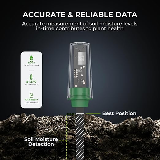 THIRDREALITY Smart Soil Moisture Sensor 2Pack,Zigbee hub Needed,Capacitive Probe,Moisture/Temperature Meter for Garden Planting,Compatible with Homey,Hubitat, SmartThings,Home Assistant - Image 3