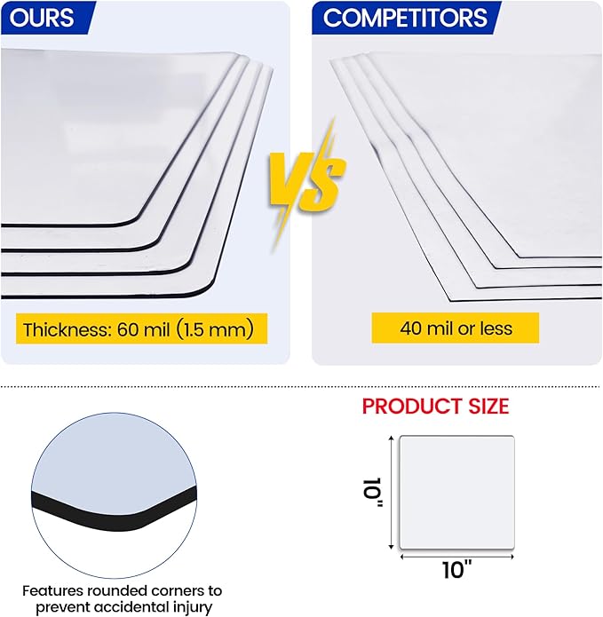 Square Magnetic Vent Covers, 10" x 10" (2 Pack), Extra Strong Magnets, Fits Steel Vents Only, Complete Seal, Air Vent/Register Covers for Home Ceiling, Wall, HVAC, AC, and Heater Vents - Image 4