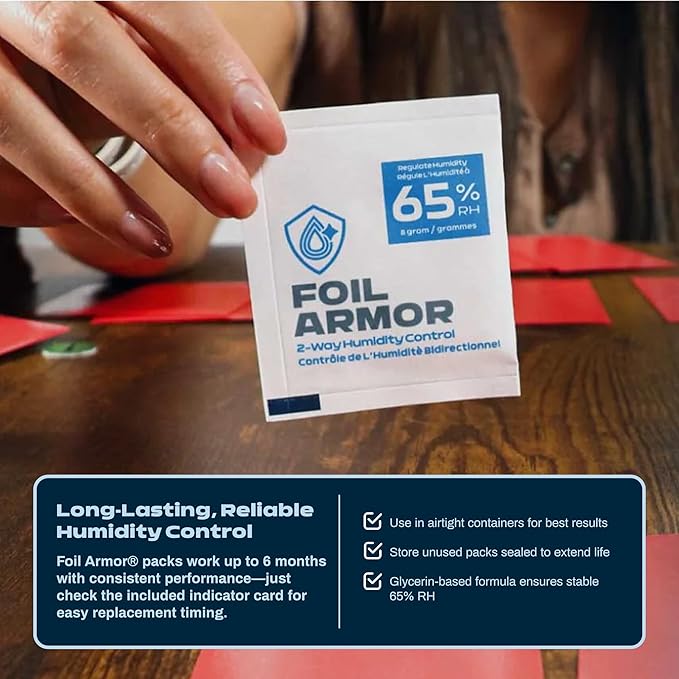 65% RH, 2-Way Humidity Control Packs for Trading Cards – 8g, Pack of 6 – Flatten Curled Foils, Preserve Collectible, Holographic, Rare & Sports Cards Storage Protection - Image 5