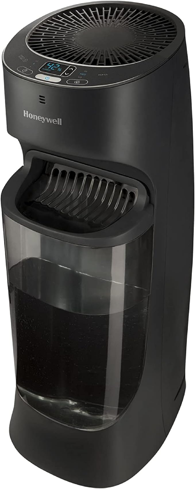 Honeywell Top Fill Tower Humidifier, Digital Humidistat, Black – Cool Mist Humidifiers for Bedroom, Home or Office with Space-Saving Tower Design by HoneywellAirComfort