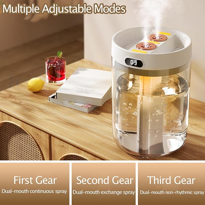 Humidifiers for Bedroom,Cool Mist Humidifiers Room Humidifier Colorful Breathing Light Silent Humidifier USB personal desktop humidifier, for baby bedroom travel office home - Image 2