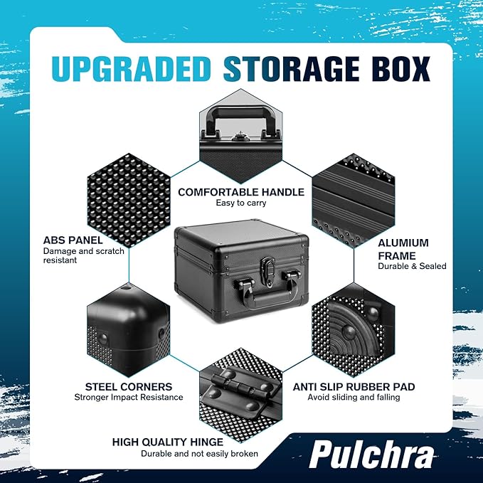Pulchra Graded Card Storage Box, Top Loaders Case, Sports Trading Box, Slab PSA MTG CSG SGC Magnetic Holder, Waterproof Carrying Case, Collector Storage Boxes - Image 4
