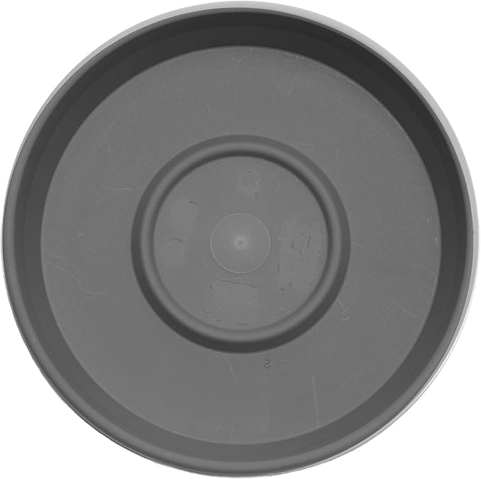 Bloem Terra Resin Saucer Tray: 15" Bottom Width - Charcoal Gray - Matte, Durable, Ribbed Bottom, Indoor and Outdoor, Fits 20" Terra Pots - Image 2